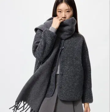 유니클로 보아 플리스 릴랙스 가디건