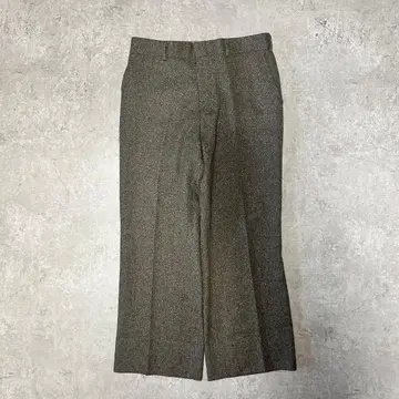 그레이 플레어 캐주얼 팬츠 울 혼방