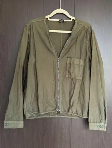 어반 리서치 도어스 노카라 자켓 카키 올리브 그린