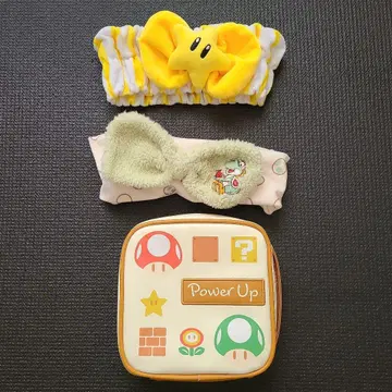 유니버셜 USJ 마리오 닌텐도 굿즈 가젯 파우치와 헤어밴드