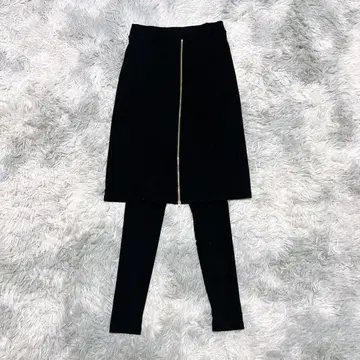 PRIDE 38 레깅스 부착 스커트 블랙 검정 출퇴근 면 폴리우레탄 혼방