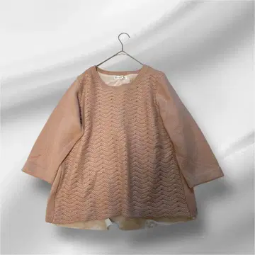 빅 사이즈! KUMIKYOKU 백 절개 니트 울