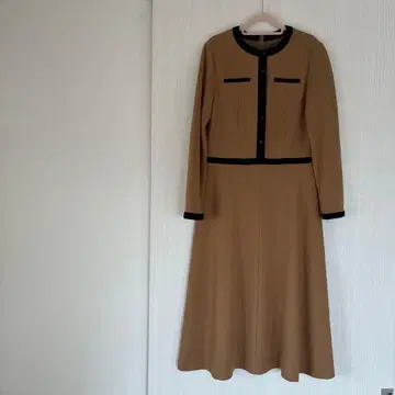 [즉시 발송] Untitled 울 저리 배색 원피스 S