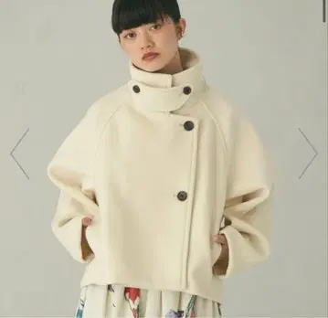 EMMEL REFINES EM 스탠드 카라 숏 코트