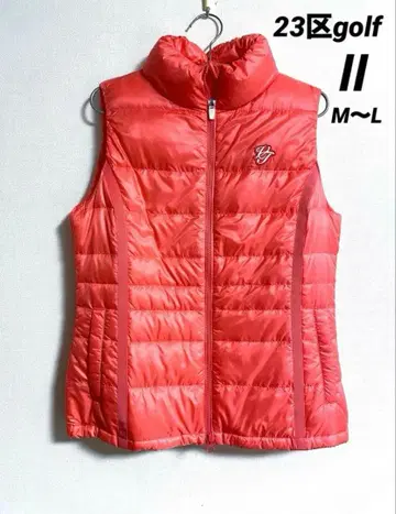 23구 골프 다운 베스트 웜톤 핑크 새상품급 M~L 다운 90%