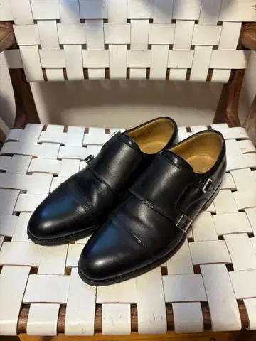 BARKER 더블 몽크 스트랩 블랙 비즈니스 슈즈 25.5