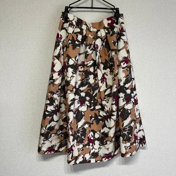 Mystrada 플라워 프린트 플레어 스커트 36