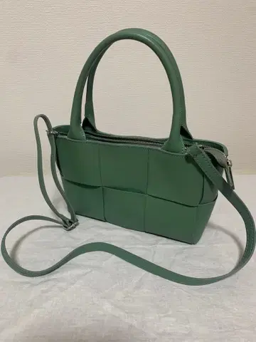 [ GENUINE LEATHER ] 그린 패치워크 숄더백