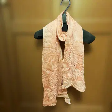 [ 새상품 ] AMACA 아마카 자수 스톨 오렌지 대형 울