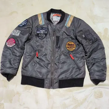 AVIREX MA-1 자켓 XL 그레이 패치 포함