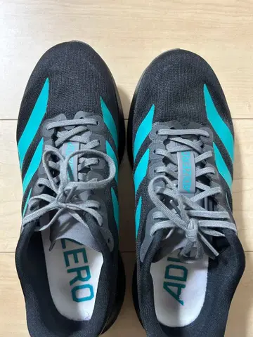 ADIZERO 러닝화 블랙/터콰이즈