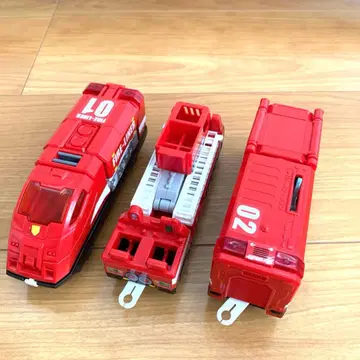 프라레일 파이어 라이너 소방차량 3량 세트 새상품급 레어 타카라토미