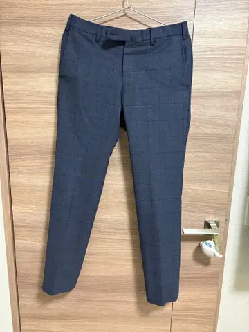 TOMORROWLAND 네이비 체크 무늬 슬랙스 super 130