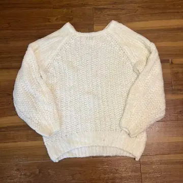 마이 스트라다 화이트 래글런 슬리브 니트 스웨터 사이즈 38