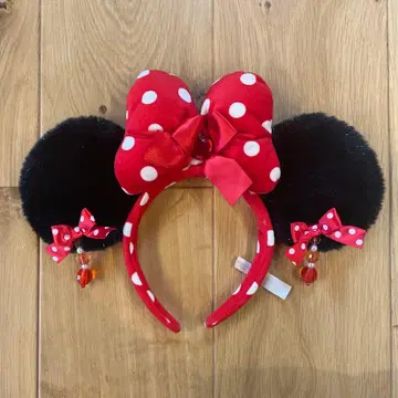 미니 머리띠 귀찌 리본 디즈니 빨간색
