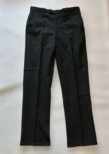 울 스트라이프 슬랙스 다크 그레이