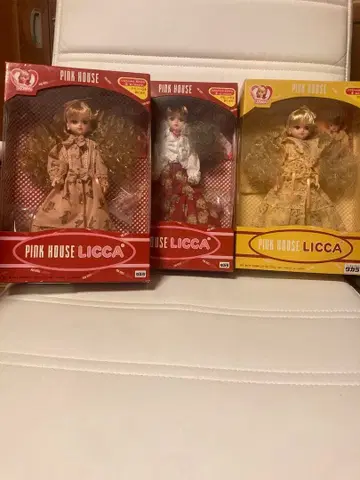 핑크하우스 리카짱 3체 세트 미사용 타카라제 1987년 박스 포함 레어