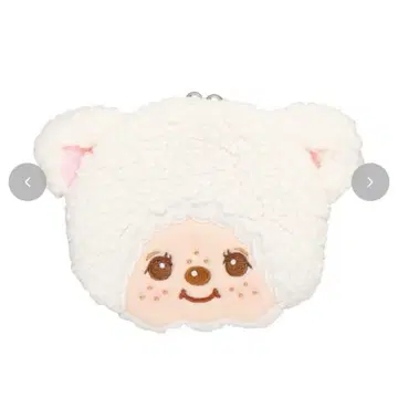 아베일 몽치치 가마구치 파우치 화이트 참 동전 지갑 소품함