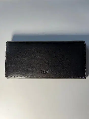 다케오 키쿠치 장지갑 블랙 이탈리아 가죽