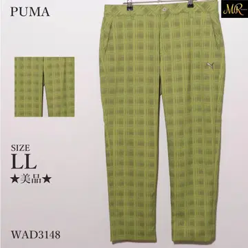 새상품급 PUMA 팬츠 캐주얼 팬츠 긴팔 체크 스트레치 소재 골프