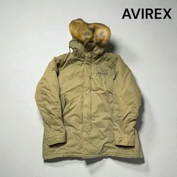AVIREX 퍼 포함 모즈 코트 올리브