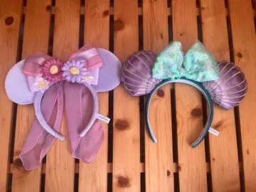 디즈니 아리엘 라푼젤 머리띠 2개 세트