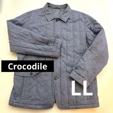 Crocodile 퀼팅 자켓 LL 그레이 충전솜 비즈니스 ]
