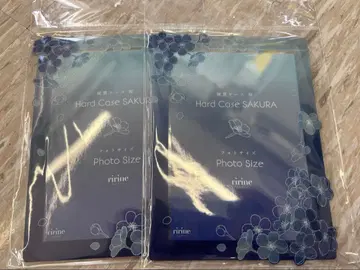FUKUYA 후쿠야 경질 카드 케이스 벚꽃 하늘색 사진 사이즈 2점