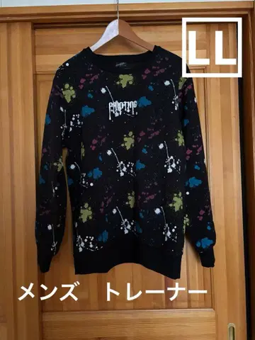 남성용 스플래터 패턴 크루넥 트레이닝복