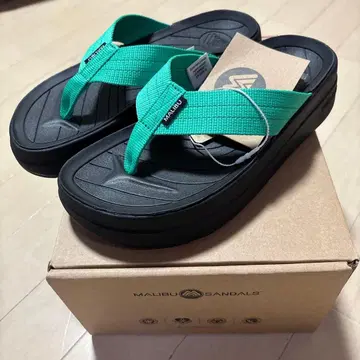 MALIBU SANDALS 서프 라이더 플랫폼 그린/블랙