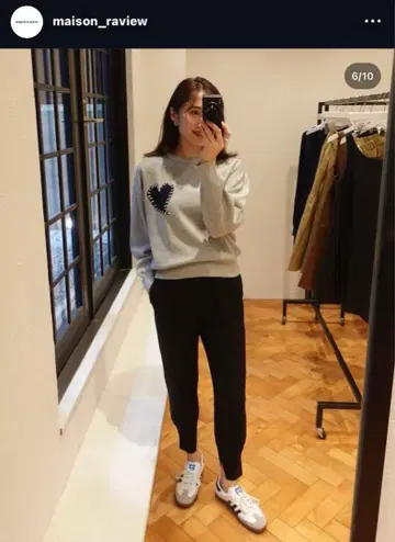 [ maison raview ] 라메 니트 조거 팬츠 black