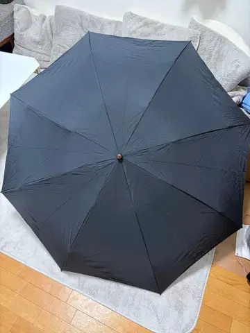 코미야 상점 미라토레 65 x 8 삼단 블랙 접이식 우산