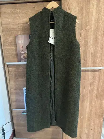 ZARA 올리브 그린 롱 코트 M