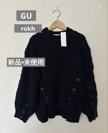 GU rokh 케이블 스웨터 네이비 M 사이즈