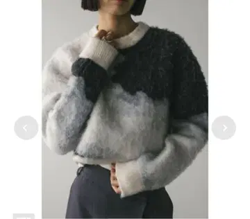 스타일 믹서 카우 패턴 숏 니트