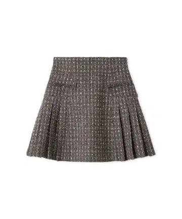 snidel 사이드 플리츠 트위드 미니 스커트 트위드 스커트