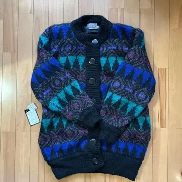 DasGenie 기하학 패턴 니트 가디건 F 사이즈