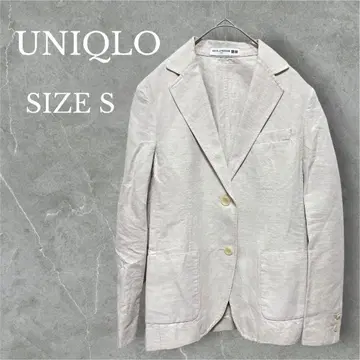 새상품급 유니클로 테일러드 자켓 린넨 코튼 깔끔한 아이보리