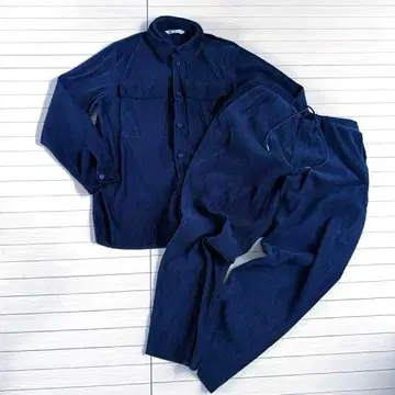 ZARA 네이비 스트라이프 셔츠 팬츠 세트 M XL