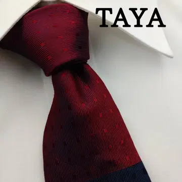 타야 고급 실크 넥타이 올 패턴 브라운