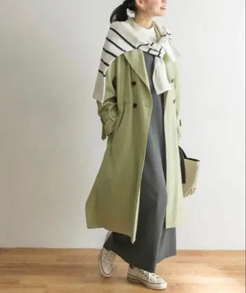 URBAN RESEARCH 허리 드로스트 트렌치코트