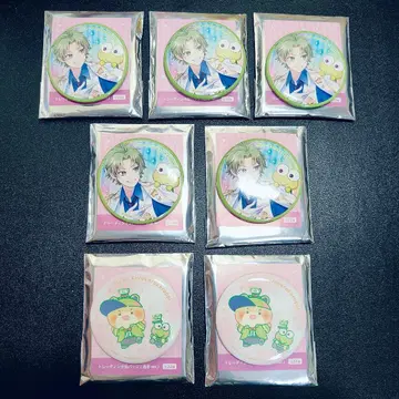 컬러풀 피치 산리오 스이파라 콜라보 캔뱃지 시바 씨 케로피 x 7