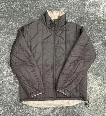 리버서블 나일론 자켓 다크 브라운/베이지