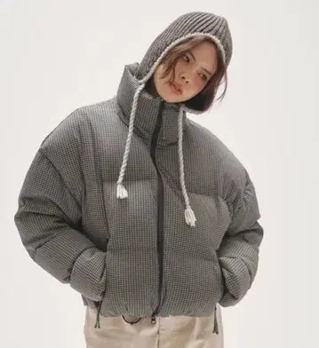 Todayful 체크 다운 자켓 민트 38