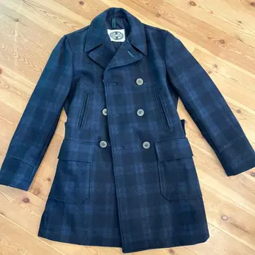 CAMPLIN 이탈리아제 울 체크 피코트