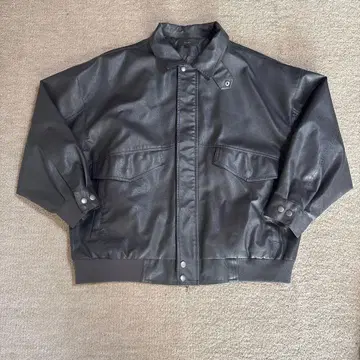 인조 가죽 블루종 CLEL