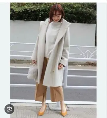 Noble 그레이 롱 코트 36 ( S )