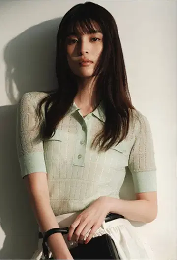 FRAY I.D 아이렛 시어 폴로 니트