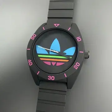 Adidas / 아디다스 산티아고 블랙 x 멀티 컬러 손목시계