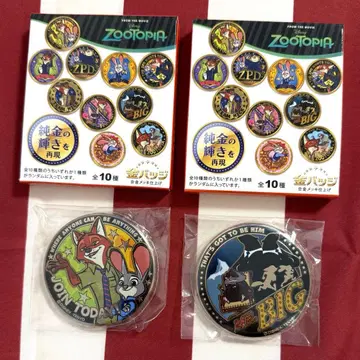 [ 주토피아 ] 금 배지 닉 주디 Mr. 빅 세트